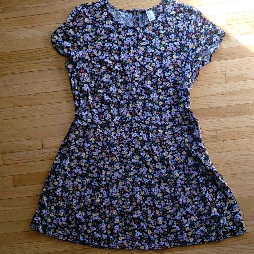 Divided Floral mini dress